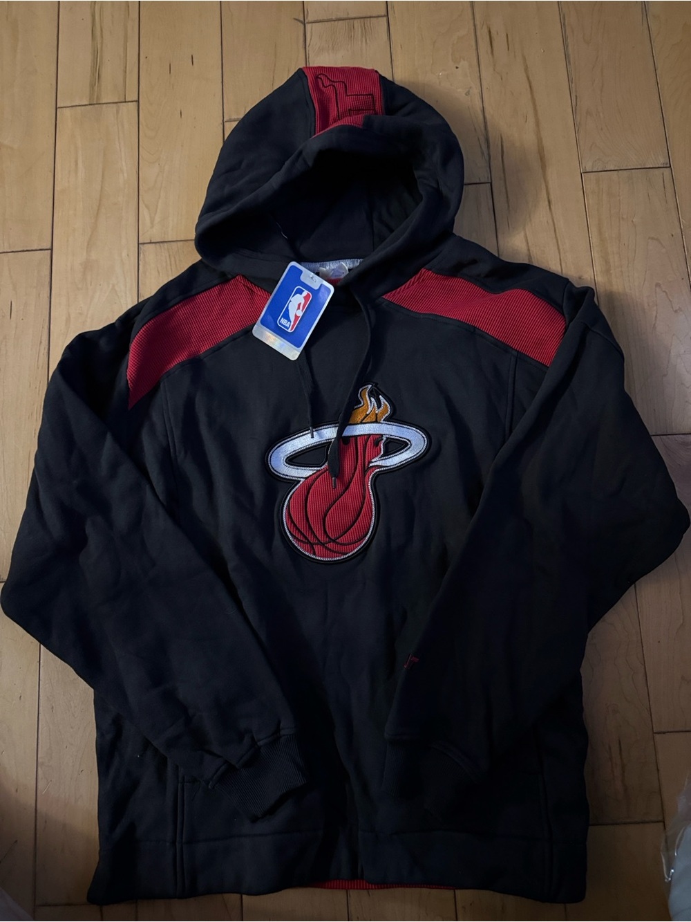 NBA Miami Heat Black and Red Zip-Up Hoodie
